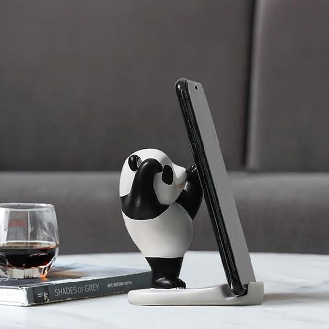 Panda Figurines Phone Stand