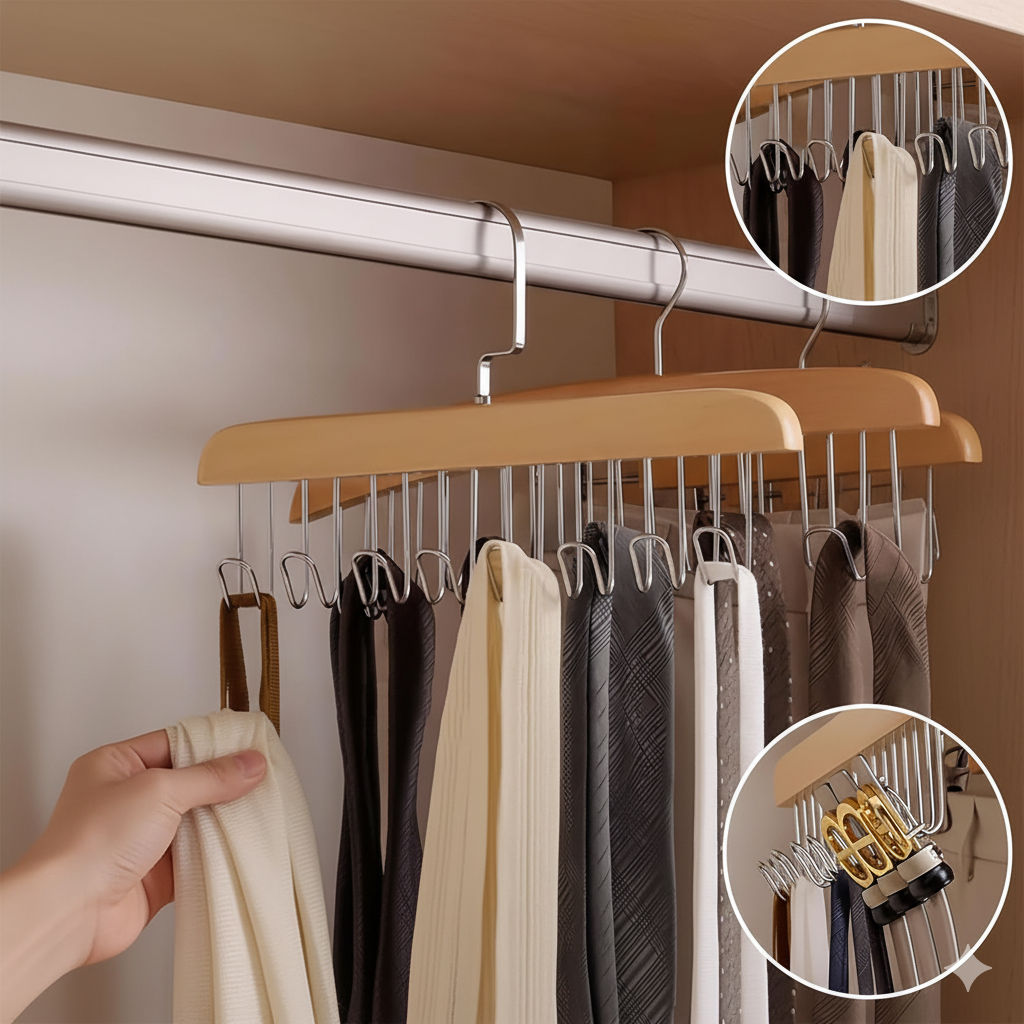 HangerHive™ Multi-Hook Closet Organizer (Pack of 8)