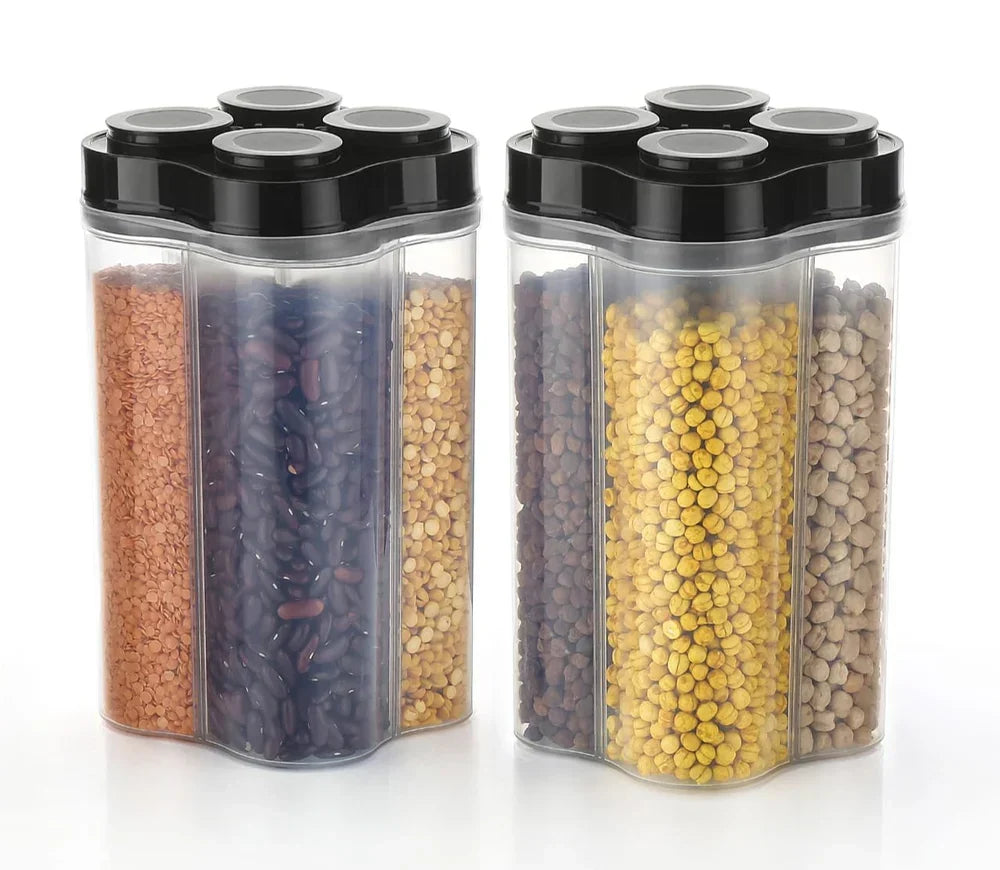 Multi-Compartment Food Storage Jar (4 Section) 2500ML