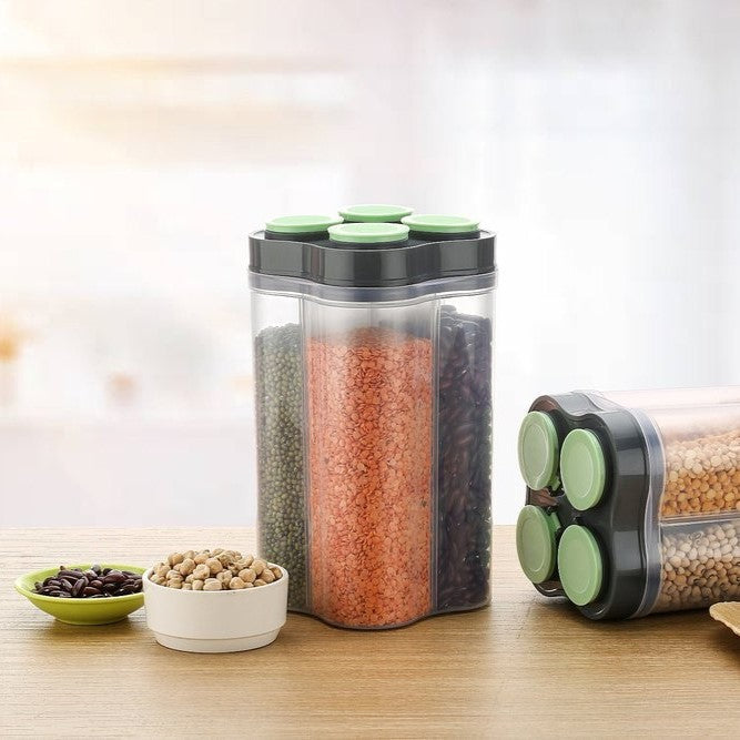 Multi-Compartment Food Storage Jar (4 Section) 2500ML