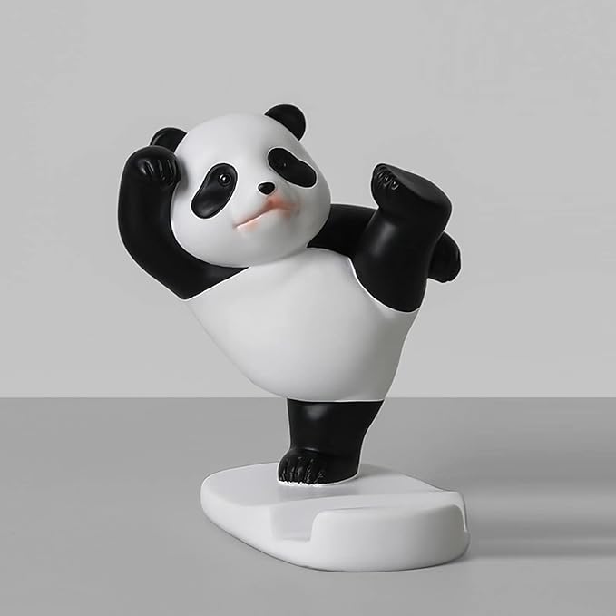 Panda Figurines Phone Stand