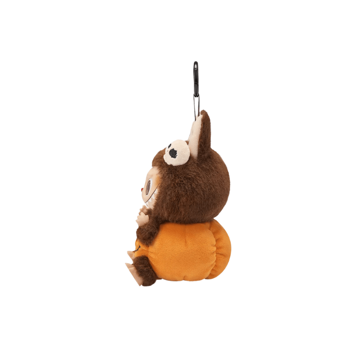 Pop Mart Labubu Happy Halloween Party Series-Sitting Pumpkin Vinyl Plush Pendant