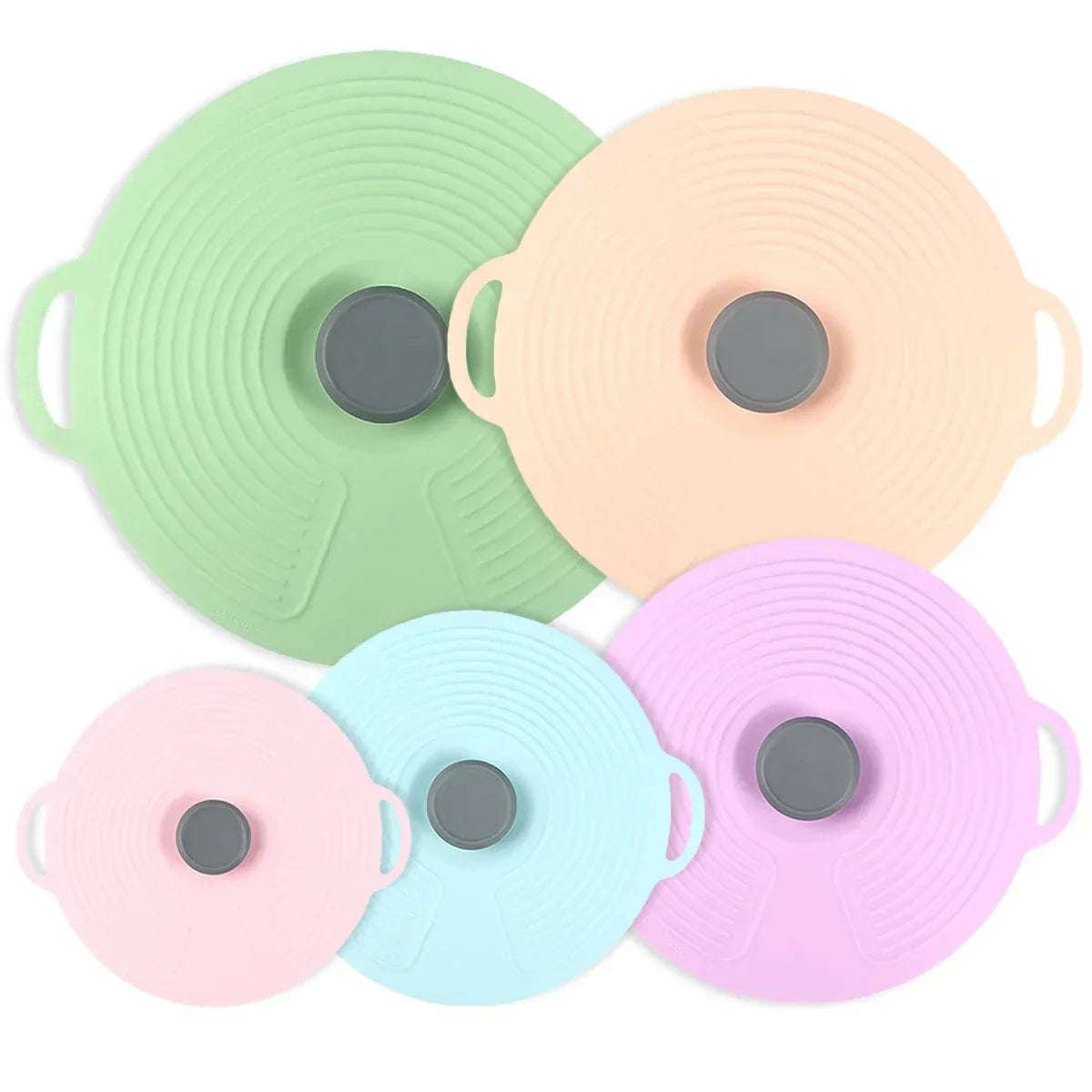 Reusable silicone lids  ( Pack of 5)
